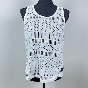 Superdry Women's swim cover top White Large